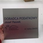 Tabliczka przydrzwiowa szczotkowane aluminium